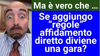 Ma è vero che  Se aggiungo regole laffidamento diretto diviene una gara [upl. by Oak]