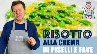 RISOTTO ALLA CREMA DI PISELLI E FAVE  Ricetta da super Chef [upl. by Amorita]