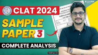 CLAT 2024 Sample Paper 3  Complete Analysis  Sample Questions 3 by CLAT Consortium [upl. by Medeah]