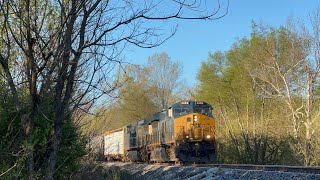 CSX ET44AH 3452 w K5H Leads Manifest M54204 on 4624 [upl. by Teahan]