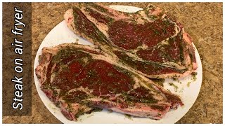 Ribeye Steak In Air Fryer Air Fryer Steak Recipe [upl. by Lapotin]