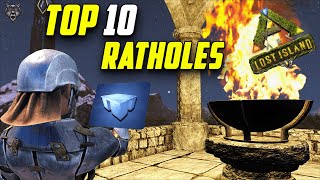 Top 10 INSANE Ratholes For LOST ISLAND  ARK [upl. by Gem]