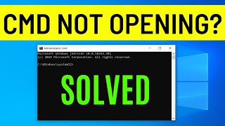 How To Fix Command Prompt Not Opening In Windows 1087  CMD Not Working Problem SOLVED [upl. by Dorry]