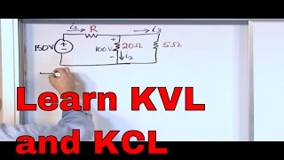 Kirchhoffs Laws in Circuit Analysis  KVL and KCL Examples  Kirchhoffs Voltage Law amp Current Law [upl. by Haeel]