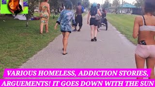 Homelessness Addiction Many stories from those living on the streets in Florida at an encampment [upl. by Voss]