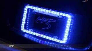 Universal LED Illuminated Acrylic License Plate Frame  BLUE [upl. by Aynatahs]