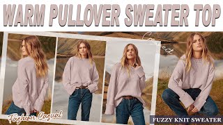 quotCozy amp Trendy Womens Oversized Fuzzy Knit Sweater  Fall 2024 Fashion MustHavequot [upl. by Engedus472]