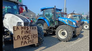 Piacenza24  La protesta degli agricoltori a Piacenza [upl. by Arlon]