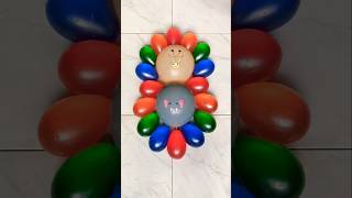 2 Animals Balloons Water Color Reverse Asmr balloonpop balloonpopping waterballoons [upl. by Jocko]