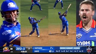 WATCH Romario Shepherd took out the arrogance of Anrich Nortje hit 32 runs in 1 over [upl. by Forrer]