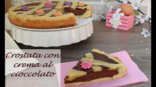 CROSTATA CON CREMA AL CIOCCOLATO ricetta senza burro Chocolate cream tart [upl. by Ahsika439]