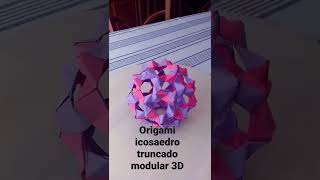 icosaedro truncado de origami modular short [upl. by Isiah]