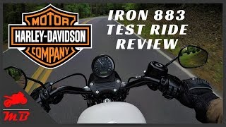 2018 Harley Iron 883 Test Ride and Review [upl. by Eyllib827]