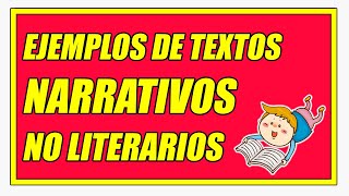 EJEMPLOS DE TEXTOS NARRATIVOS NO LITERARIOS ¿QUÉ SON Y CUÁL SON SUS CARACTERÍSTICAS  Elprofegato [upl. by Assilim]