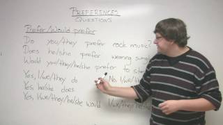 Speaking English  How to talk about what you want  Expressing Preference [upl. by Archibold]