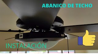 Instalación de abanico de techo Designers [upl. by Nevil]