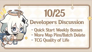 Developer Discussion  Weekly Bosses Map Pins Story Quests TCG  Genshin Impact [upl. by Minda556]