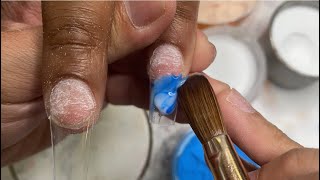 Acrylic Marble Ombre For Beginners  Nails Art  Nail Tutorial [upl. by Egon100]