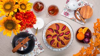 ChaiSpiced Plum Polenta Cake [upl. by Velasco283]