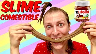 SLIME COMESTIBLE AU NUTELLA  3 RECETTES FACILES  NADEGE CANDLE [upl. by Naltiak]