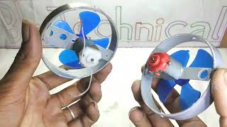 motor se fan kaise banaen  How to make a dc fan  Bk Technical [upl. by Debby287]