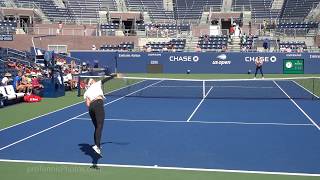 Victoria Azarenka v Elina Svitolina 2019 US Open practice 4K [upl. by Leinnad]