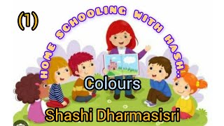 Home schooling with Hash baby3 years old colours lesson [upl. by Rika]