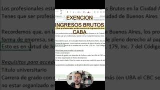 Ingresos brutos CABA Agip Quienes estan exentos de abonar este impuesto iibb agip monotributo [upl. by Nael]