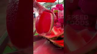 Beautiful girl watermelon cutting skills  Phutubburg Petchaboon province [upl. by Farris]