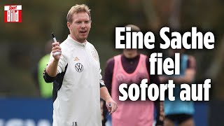 Nationalmannschaft So lief Nagelsmanns erstes DFBTraining [upl. by Nimsaj]