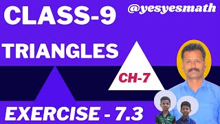 EX 73  CLASS 9 TRIANGLES  CH7  CBSE  yesyesmath NCERT CLASS 9 MATHS IN TAMIL [upl. by Htnnek]