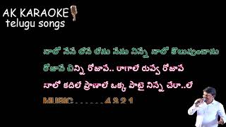 ROJAVE CHINNI ROJAVE KARAOKE with TELUGU LLYRICS [upl. by Nysila681]