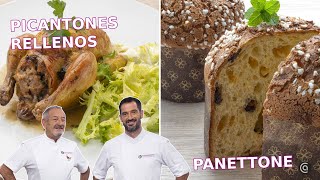 PICANTONES rellenos y PANETTONE con Joseba y Karlos Arguiñano  Cocina Abierta [upl. by Htebharas953]