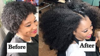 Wow Afro texture tapeins extensions for Short natural hair blends well Looks natural Eayon hair [upl. by Middleton]