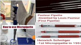 How to use Micropipette 1000µl  History of micropipette [upl. by Keeler393]