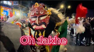 Oh Lakhey Bhimsen palpa lakhe dance in Pokhara 2081051 [upl. by Wolk]