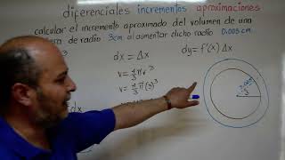 DIFERENCIALES INCREMENTOS Y APROXIMACIONES Ejemplo 4 Calculo del incremento de volumen esfera [upl. by Litsyrk]