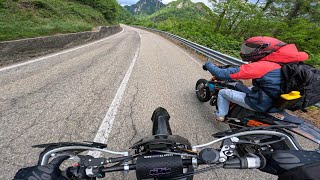 KTM 450 SMR vs KTM 250 2T vs HSQ 701vsDUCATI698 per 2tempistiducatisti deboli di cuore non guardate [upl. by Thebazile]