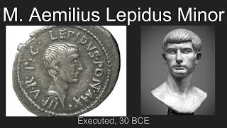 Marcus Aemilius Lepidus Minor executed 30 BCE [upl. by Fatma]