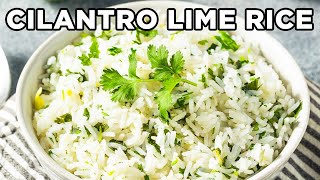 Authentic Cilantro Lime Rice My Sons Favorite  Recipe by MOMables [upl. by Michaud]