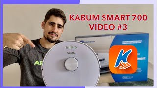 Robô aspirador Kabum Smart 700  VÍDEO 3 app limpeza em Y modos de sucção passando pano etc [upl. by Nevai]