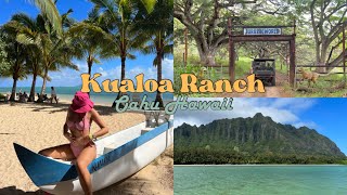 OAHU HAWAII VLOG 5 🌺🏝️  Kualoa Ranch  UTV tour amp secret island beach [upl. by Anin]