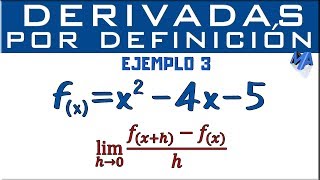 Derivada de una función usando la definición  Ejemplo 3 [upl. by Nesnar]