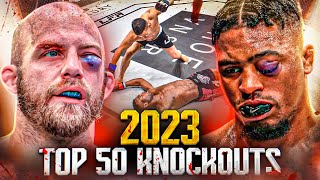 Top 50 Most Brutal Knockouts Of 2023  MMA Knockouts [upl. by Cathleen774]