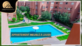 Appartement meublé à louer vue sur piscine Route Casa Marrakech [upl. by Livvi]