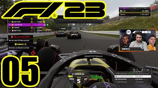 Triple Overtake in einer Kurve  F1 23 5  Computer 46 DE 4K [upl. by Lessur6]