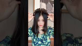 Beauty wig✨🥀💋 bangs headband cover hairline cover gray hair headband Increase hair volume [upl. by Freberg]