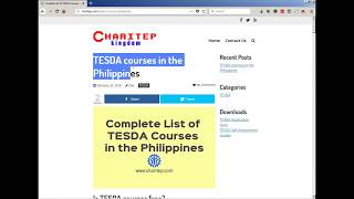 TESDA Courses List offered in the Philippines as of 2019 [upl. by Sharpe452]