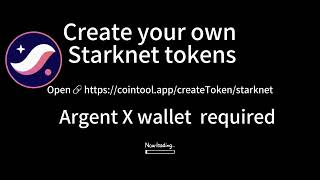 THE ULTIMATE GUIDE TO Starknet Token Creator  NoCode amp Cheap ☑️ [upl. by Naloc]