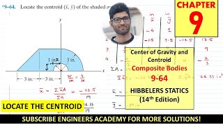 CENTROID of composite shapes  Chapter 9  Hibbeler Statics 14th Engineers Academy [upl. by Ajam]